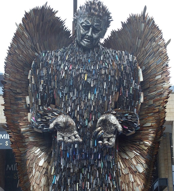 Knife Angel arrives in Worcester with message of hope